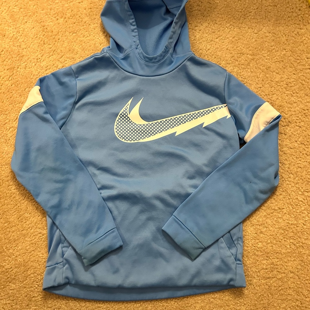 Nike Light Blue Hoodie with White Accents